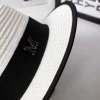 Fashionable M-label sun hats, straw hats, sun-protective hats, women's summer outings, sun hats, black British flat-topped top hats, a trend Specification image